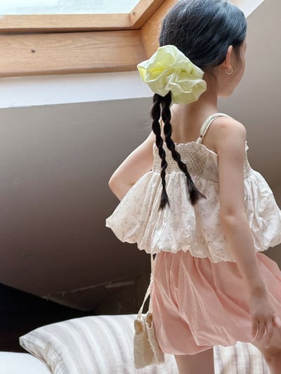 D1-010 韓版碎花吊帶蓬蓬吊帶背心/燈籠短褲4