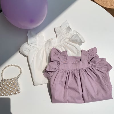 B1-007 小清新荷葉邊飛袖連身裙10