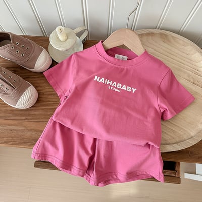 B1-006 韓版寬鬆休閒舒適印花字母兄妹裝運動套裝8