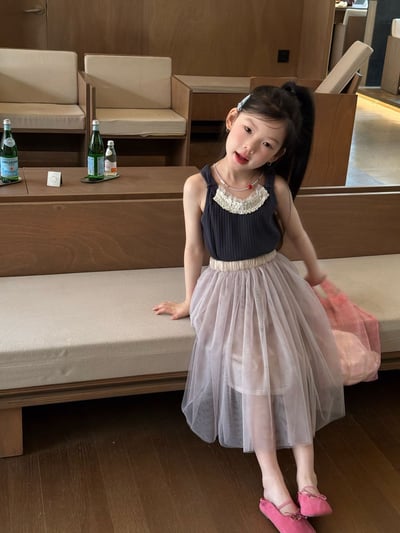 D1-015 韓版花邊時尚夏款清涼吊帶+紗裙4