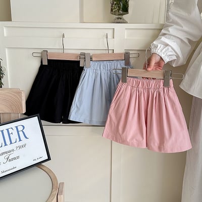 B1-057 休閒褲學院寬鬆短褲鬆緊腰寬褲4