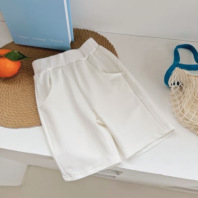 B1-018 韓版休閒束腰五分褲純色針織中褲12