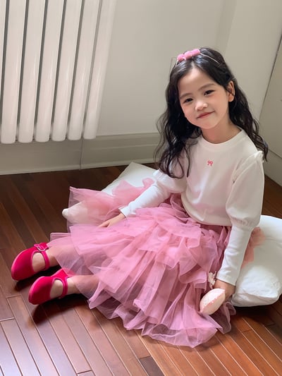 B1-068 氛圍感公主風刺繡蝴蝶結上衣3