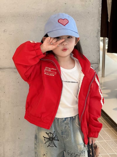 D1-019 韓美式復古外套+塗鴉牛仔褲6