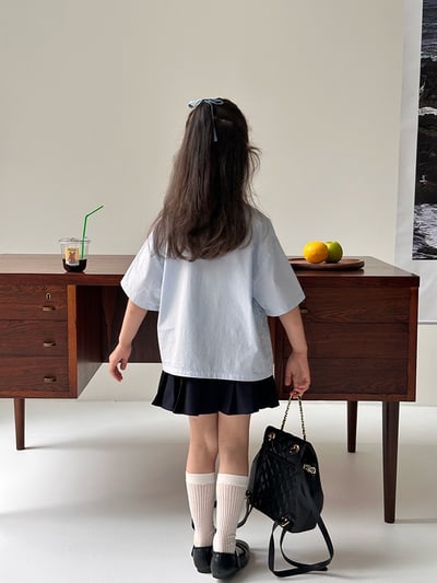 A1-014 泰式學院風小領結襯衫半身裙兩件套裝3