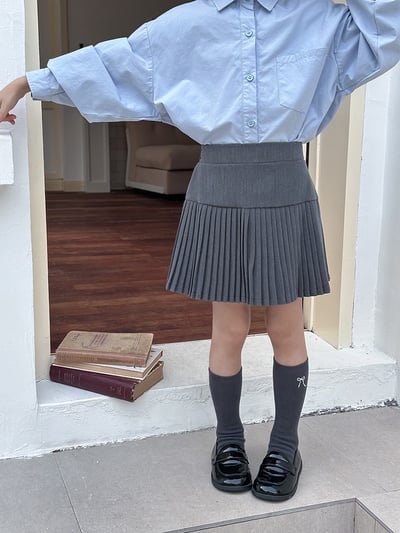 A1-024 韓版休閒半身短裙洋氣垂感百褶裙9