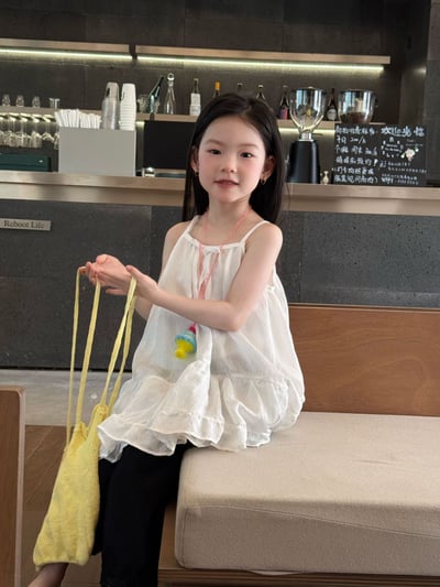 D1-017 韓版小眾設計感別緻吊帶裙+黑褲子5