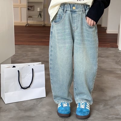 A1-025 復古水洗休閒百搭牛仔褲1