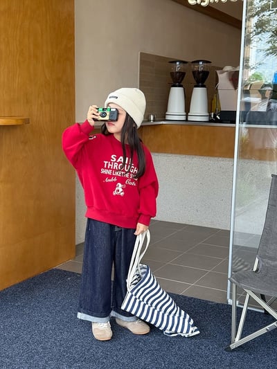 A1-026 氛圍感百搭休閒寬鬆刺繡上衣9