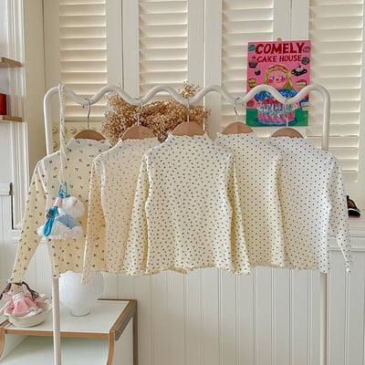 B1-023 蝴蝶結花邊打底衫木耳邊純色軟上衣1