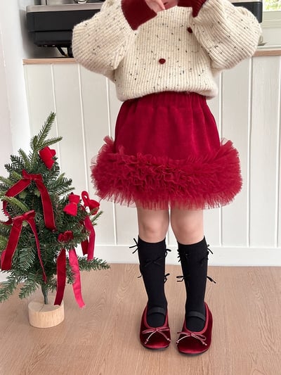 A1-032 聖誕新款氛圍時髦蓬蓬網紗裙2