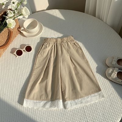 B1-038 刺繡寬腿蕾絲褲休閒百搭直筒褲7