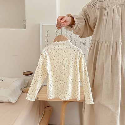 B1-023 蝴蝶結花邊打底衫木耳邊純色軟上衣9