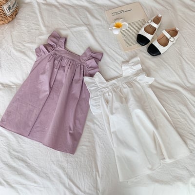 B1-007 小清新荷葉邊飛袖連身裙11