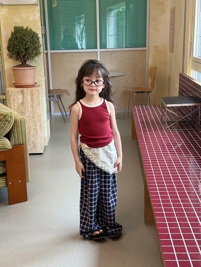 A1-003 韓式多巴胺無袖洋氣清爽撞色小背心8