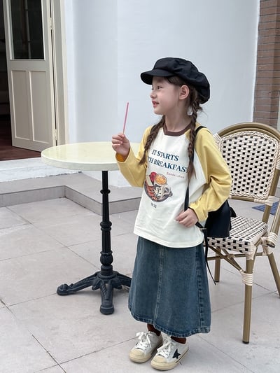 A1-023 韓版可愛長袖軟糯舒適棉質卡通打底衫10