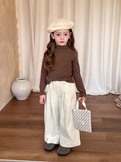 A1-021 純色半高領內搭上衣男女童軟糯舒適中領打底衫15