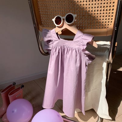 B1-007 小清新荷葉邊飛袖連身裙3