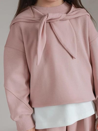 C1-046 尖尖帽圍巾加絨加厚上衣加長褲套裝10