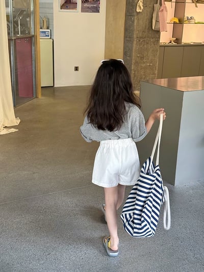 A1-006 全棉短褲女孩寶寶純色休閒三分褲子夏季韓版百搭熱褲4