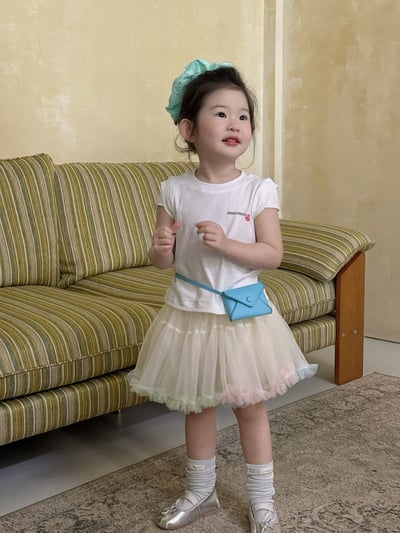 D1-006 韓版後背鏤空短袖/後背交上衣/彩色蓬裙12