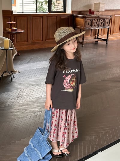 A1-017 趣味修狗上衣韓版半袖寬鬆可愛短袖套裝3