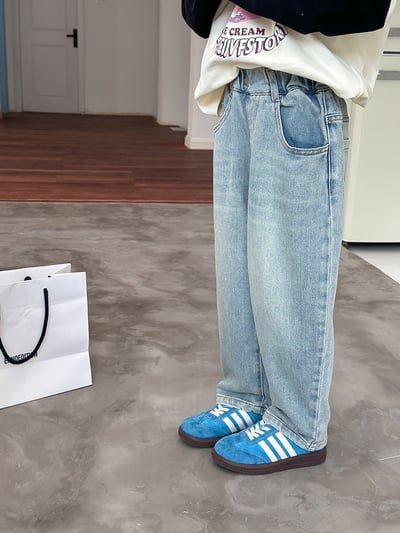 A1-025 復古水洗休閒百搭牛仔褲2