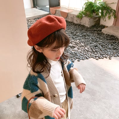 C1-042 菱形格紋長版開襟毛衣外套3