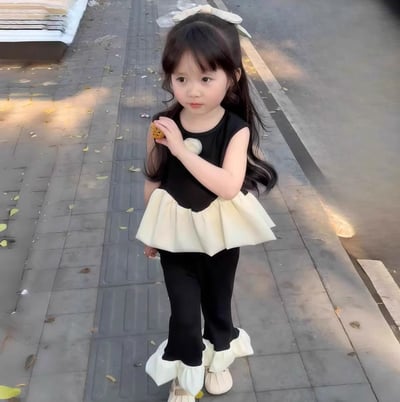 C1-081 芭蕾公主背心上衣時髦長褲套裝1