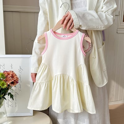 B1-049 個性拼接背心裙時髦洋氣百搭無袖公主裙5