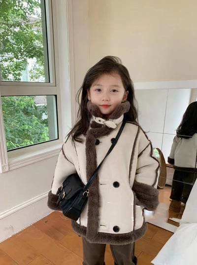 C1-045 鹿皮绒时装版加毛加厚外衣上衣外套3