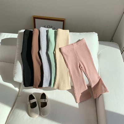 B1-019 韓版百搭休閒小女孩全棉喇叭褲11