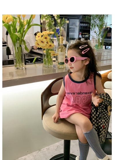 C1-012 字母撞色背心裙連身裙7