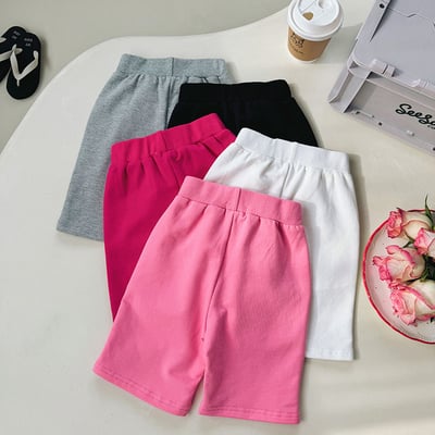 B1-018 韓版休閒束腰五分褲純色針織中褲6