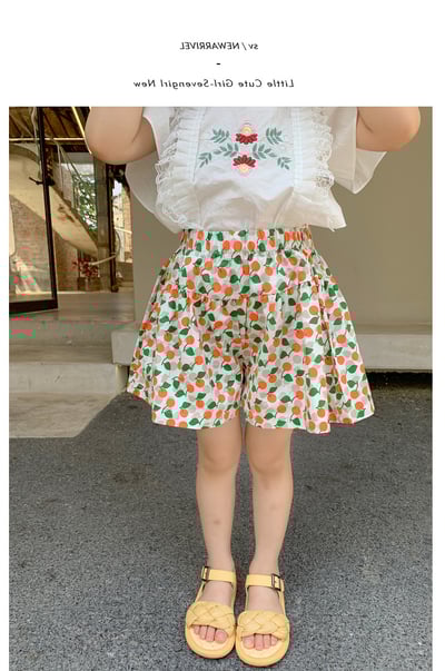 C1-017 夏薄女寶寶韓版休閒褲格子短褲6