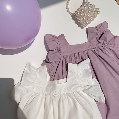 B1-007 小清新荷葉邊飛袖連身裙9