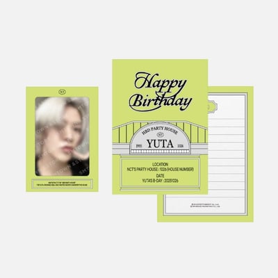 NCT 127 YUTA 2025年 生日周邊 派對卡套組1