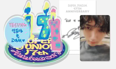 Super Junior 17週年紀念 官方紀念週邊 壓克力立牌&AR語音卡組5