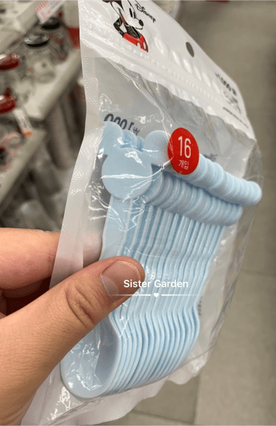 韓國大創 X 迪士尼聯名 米奇/米妮 造型 免洗塑膠小湯匙2