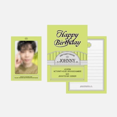NCT 127 JOHNNY 2025年 生日周邊 派對卡套組1
