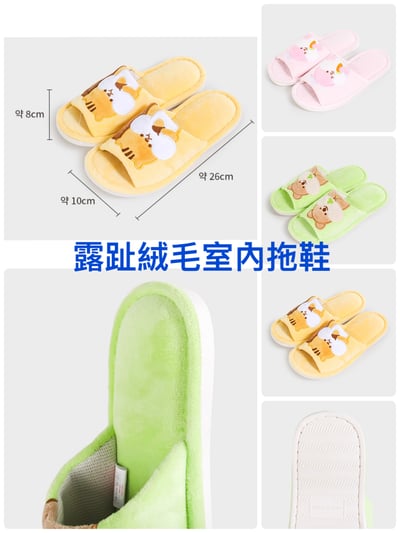 韓國大創 X 秋季系列 可愛小松鼠、小兔子 居家室內拖鞋、居家收納、玩偶2