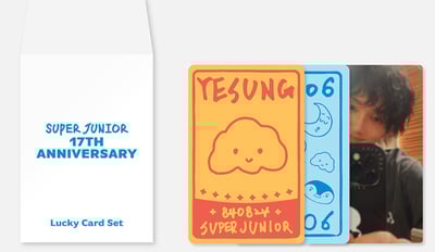 Super Junior 17週年紀念 官方紀念週邊 幸運卡組4