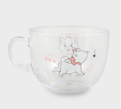 韓國大創 X 迪士尼聯名 瑪麗貓、101忠狗 玻璃咖啡杯5