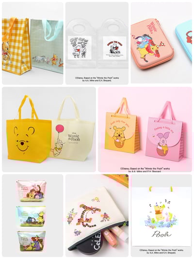 韓國大創 X 迪士尼聯名 小熊維尼家族 化妝包/收納包、禮物袋、環保袋/購物袋1