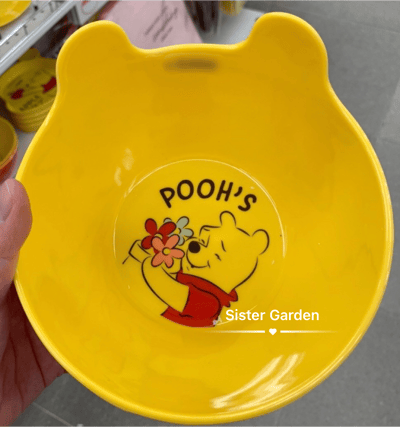 韓國大創 X 迪士尼聯名 小熊維尼造型餐碗/餐具2