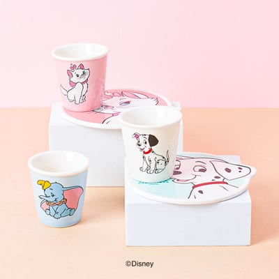 韓國大創 X 迪士尼聯名 瑪麗貓、101忠狗、小飛象陶瓷水杯1