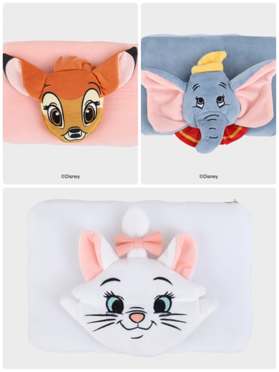 韓國大創 X 迪士尼聯名 DUMBO小飛象/小鹿斑比/瑪麗貓 化妝包/收納包1