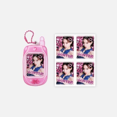 aespa 官方周邊 復古手機造型鑰匙圈套組1