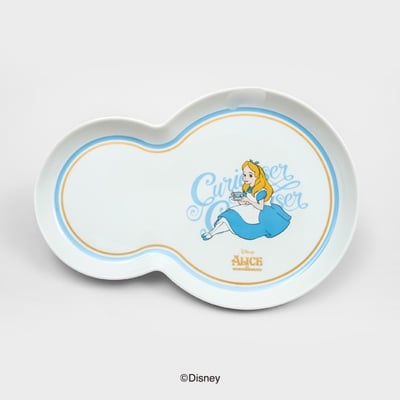 韓國大創 X 迪士尼聯名 愛麗絲夢遊仙境 8字型陶瓷餐盤1
