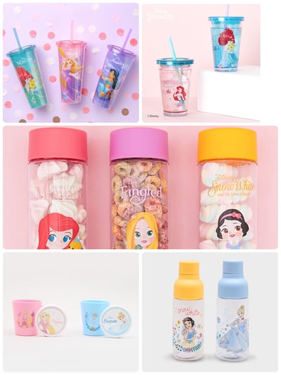 韓國大創 X 迪士尼聯名 公主系列 塑膠環保水杯、水瓶1
